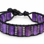 Гривна с естествен Аметист и Хематит Violet Eclipse